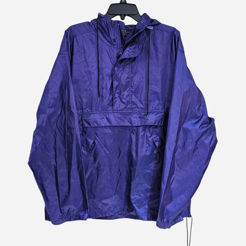90s granola utility indigo eddie bauer windbreaker